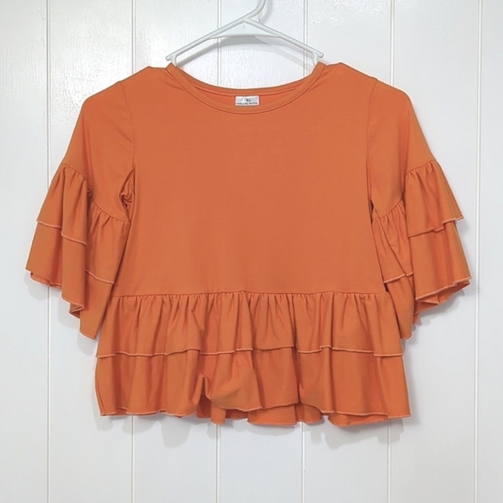 ❤️5/$25  Boutique Girl Ruffle Top